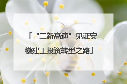 “三新高速”见证安徽建工投资转型之路